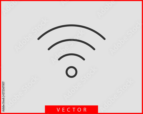 Free wi fi icon. Connection zone wifi vector symbol. Radio waves signal.