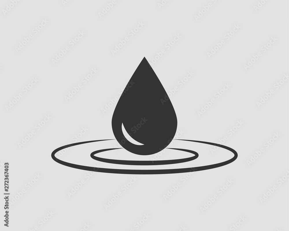 Drop water icon vector isolated design element Drop water icon vector isolated design element