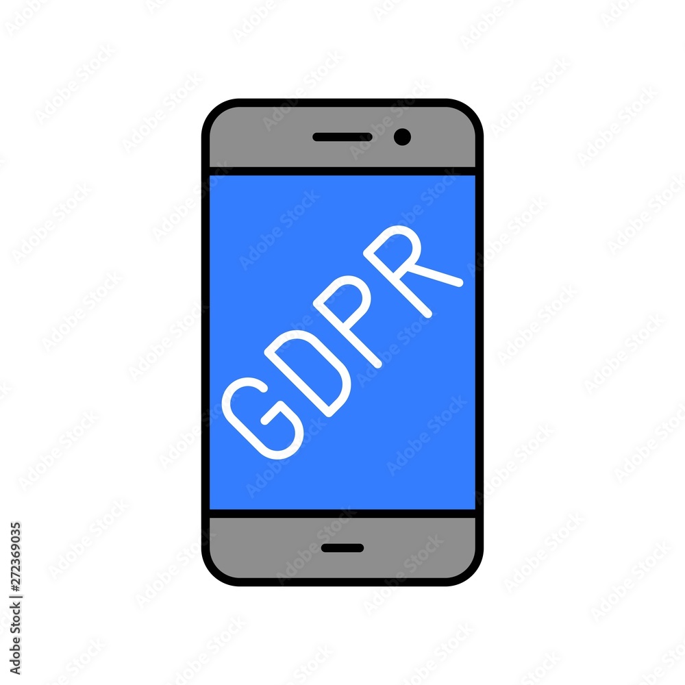 GDPR General Data Protection Regulation icon, filled style editable stroke GDPR General Data Protection Regulation icon, filled style editable stroke