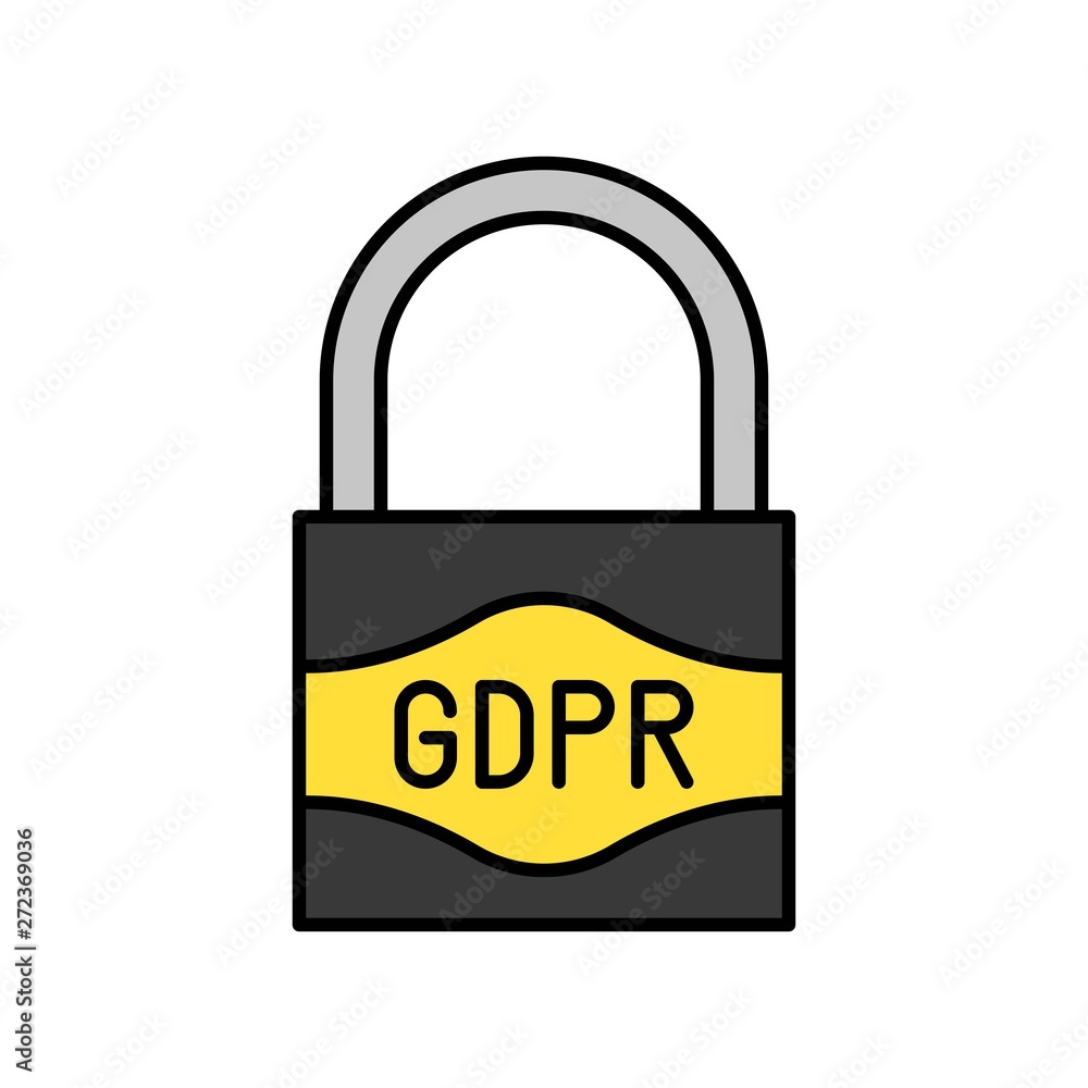GDPR General Data Protection Regulation icon, filled style editable stroke GDPR General Data Protection Regulation icon, filled style editable stroke