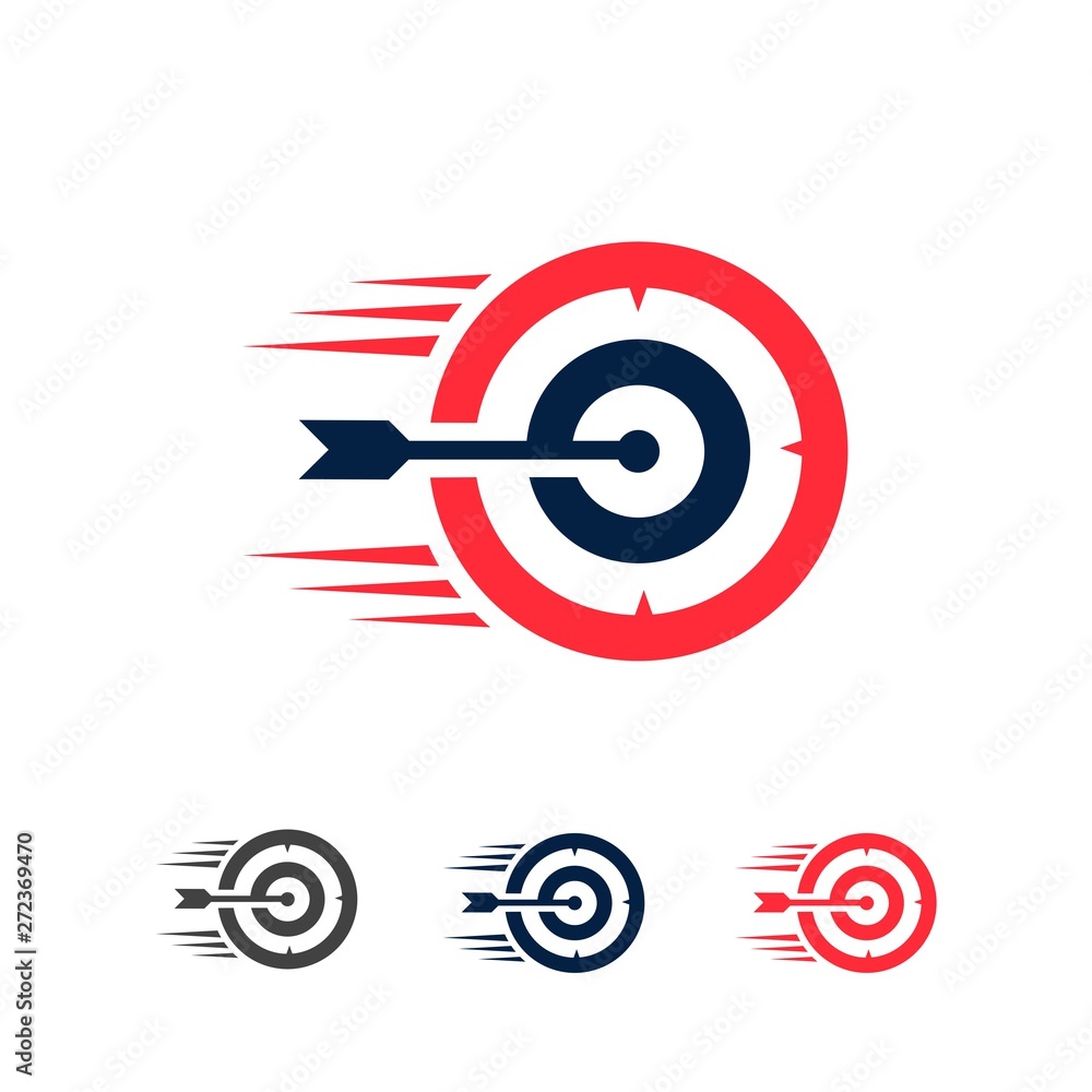 Target / Dart icon vector illustration. Fast target logo. One of set web icons