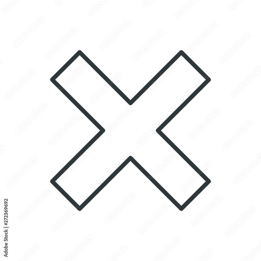 delete cross vector icon delete cross vector icon