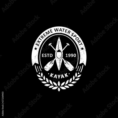 vintage canoe badges labels, emblems and logo