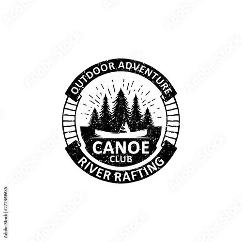 vintage canoe badges labels, emblems and logo