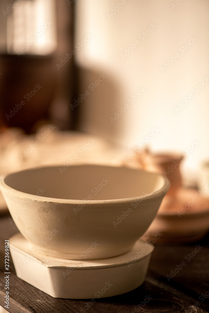 White clay bowl