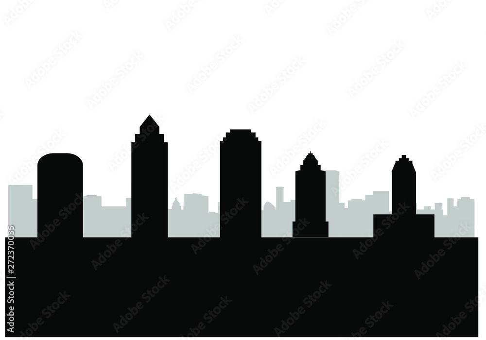 city skyline of tampa in united states