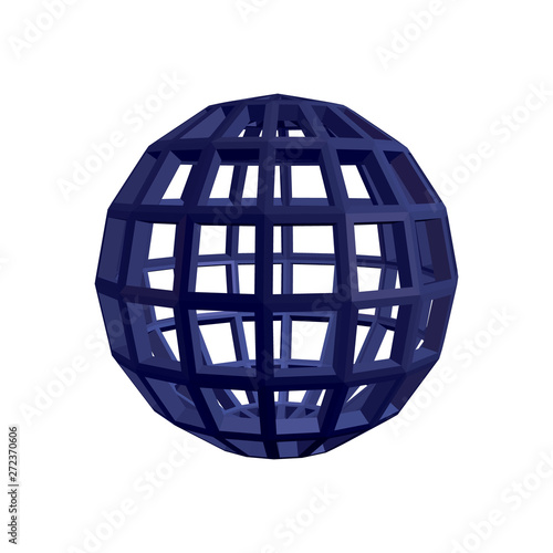 Abstract sphere wireframe. ...