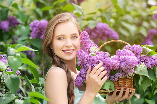 Beautiful young woman with ...