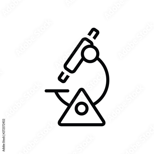 Black line icon for science