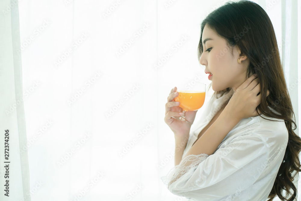 Beautiful Asian woman with healthy food. Heathy life style and Beautiful skin care food concept. Beautiful Asian woman with healthy food. Heathy life style and Beautiful skin care food concept.
