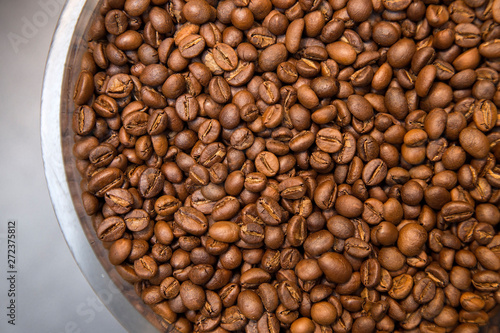 Coffee beans close up, macro © aldarinho