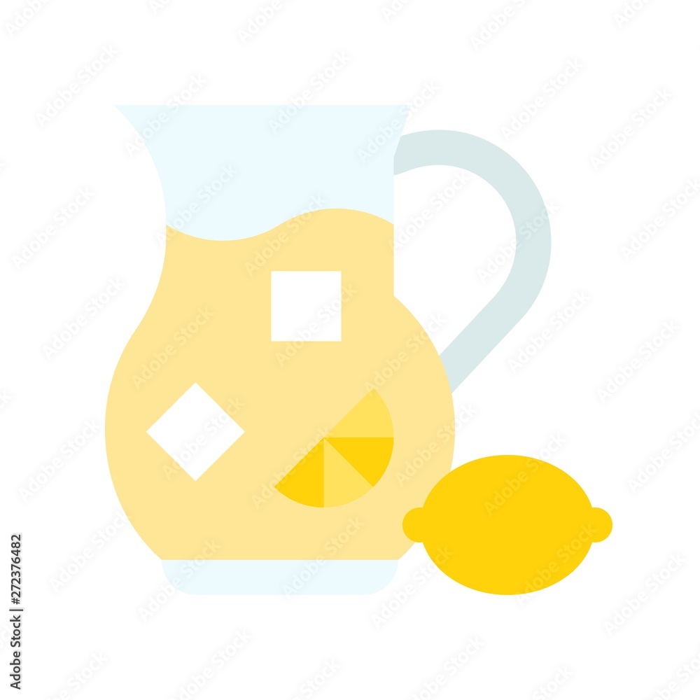 Lemonade vector illustration, Beverage flat style icon Lemonade vector illustration, Beverage flat style icon