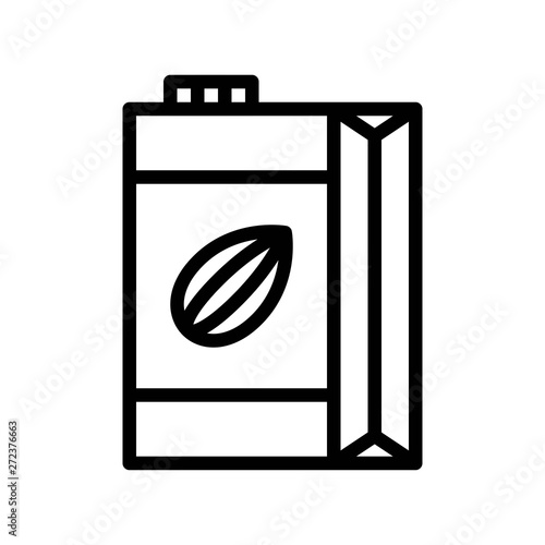 Almond Milk vector illustration, Beverage line style icon