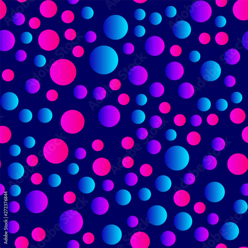 Gradient geometry in a modern style on a dark blue background. Abstract pattern. Violet, blue, pink gradients. Seamless pattern. Vector line design for packaging, fabric, beech and other.