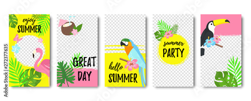 Collection of instagram templates. Frames for stories. Abstract vector illustration. Sale can be used for, website, poster, flyer, coupon, mobile app, gift card, smartphone template, web design