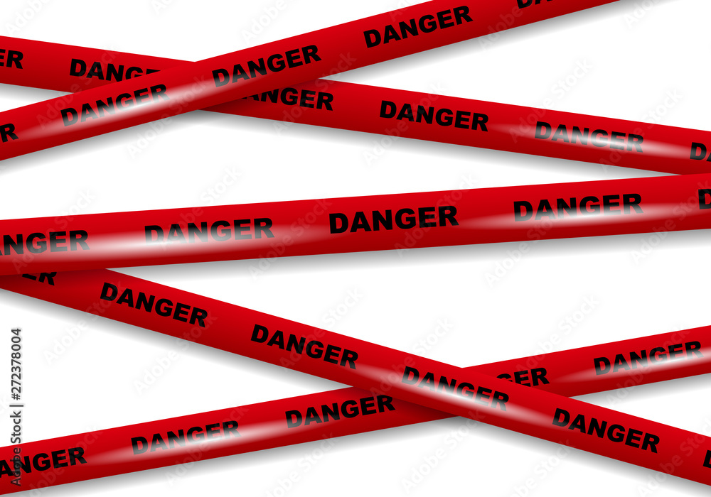 Caution tapes on white background vector image Caution tapes on white background vector image