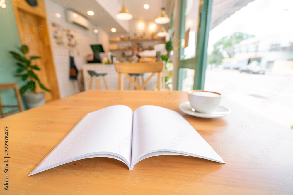Blank catalog, magazines,book mock up on wood background Blank catalog, magazines,book mock up on wood background