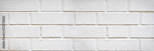 White brick wall background panorama © Delphotostock