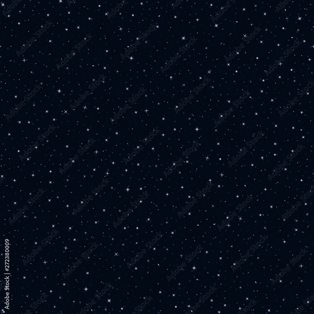 night starry sky. dark blue background with stars. vector seamless pattern.  textile paint. repetitive background. fabric swatch. wrapping paper. Stock  Vector | Adobe Stock