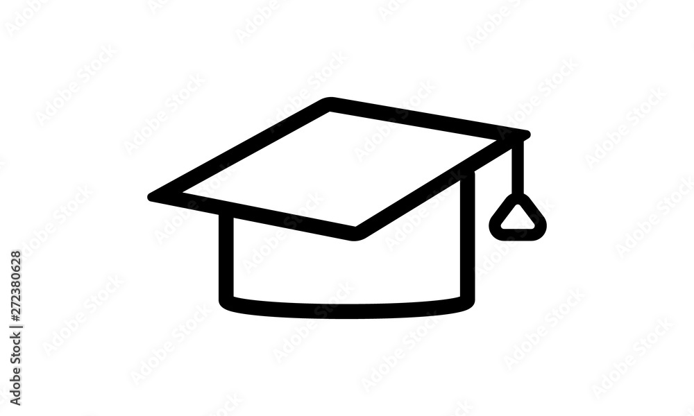 Graduation cap icon for education and academic events Graduation cap icon for education and academic events