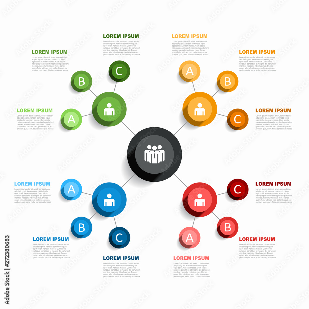 Fototapeta premium Infographic design template with place for your data. Vector illustration.