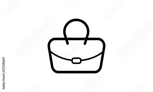 Woman bag icon for accessories and fashion