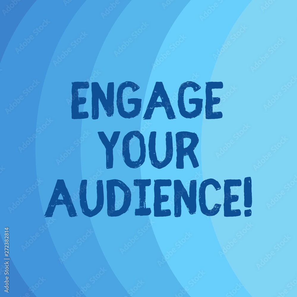 Conceptual hand writing showing Engage Your Audience. Business photo showcasing get them interested, give them a reason to listen Blank Vertical Curve Strip Monochrome Color in Seamless Conceptual hand writing showing Engage Your Audience. Business photo showcasing get them interested, give them a reason to listen Blank Vertical Curve Strip Monochrome Color in Seamless