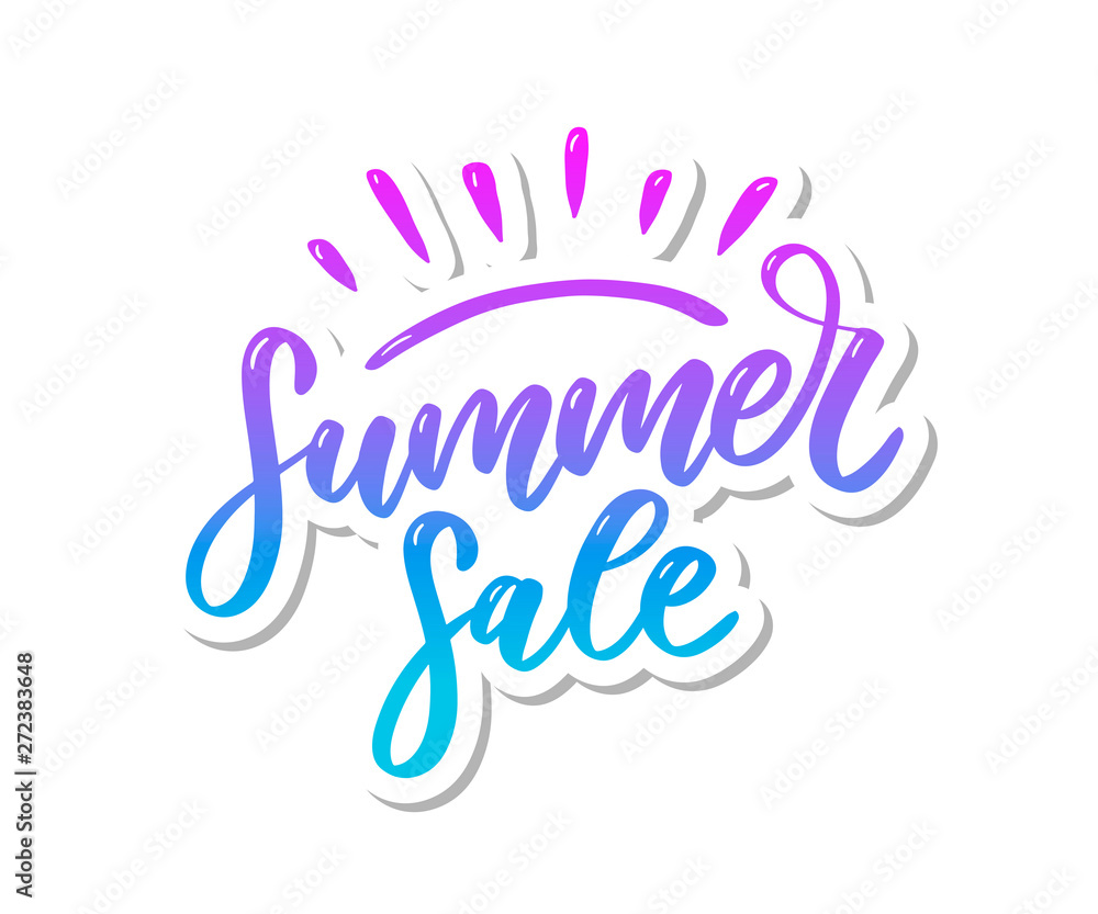Vector word sale .Letters made of flowers and leaves Summer sale Holiday Flyer Banner Poster Summer sales