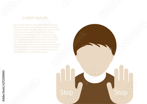 avatar showing stop gesture
