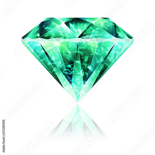 Bright Green Crystal Emerald Gemstone