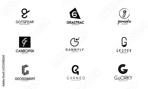 G Letter Alphabetic Logos 1
