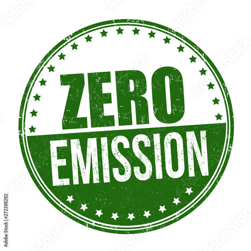 Zero emission sign or stamp photo