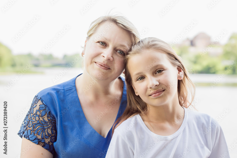 Portrait of Mother with daughter