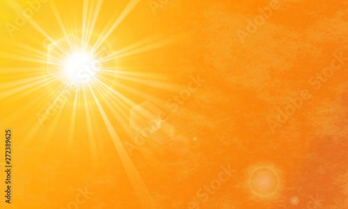 summer sun rays with lens flare - Illustration
