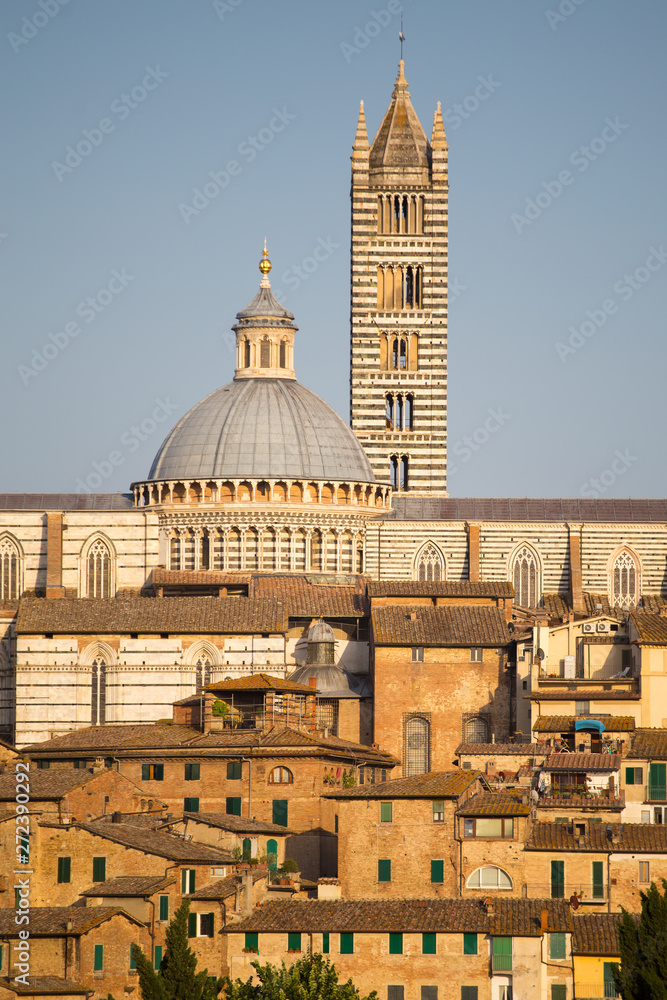 View of Siena, Tuscany in Italy.