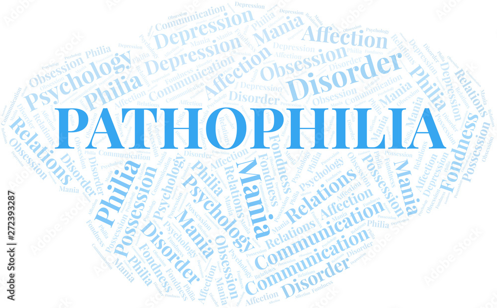 Pathophilia word cloud. Type of Philia.
