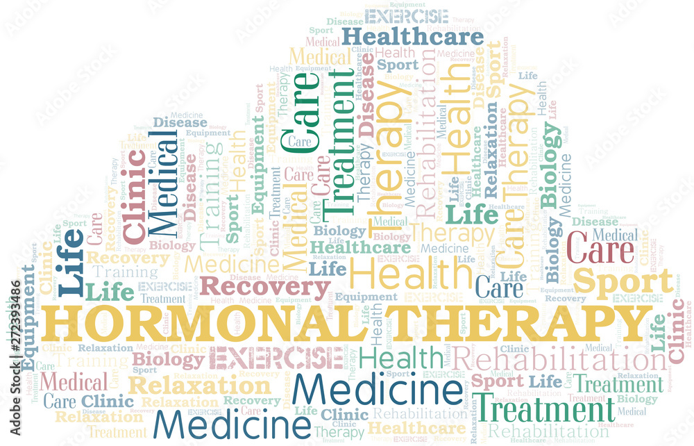 Obraz premium Hormonal Therapy word cloud. Wordcloud made with text only.