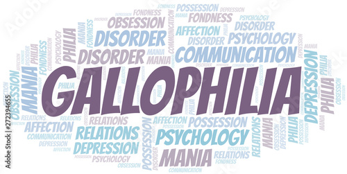 Gallophilia word cloud. Type of Philia.