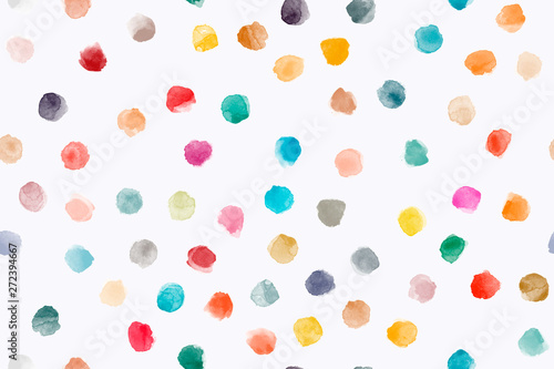 Abstract seamless pattern with colorful watercolor stains made in vector