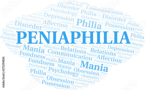 Peniaphilia word cloud. Type of Philia.