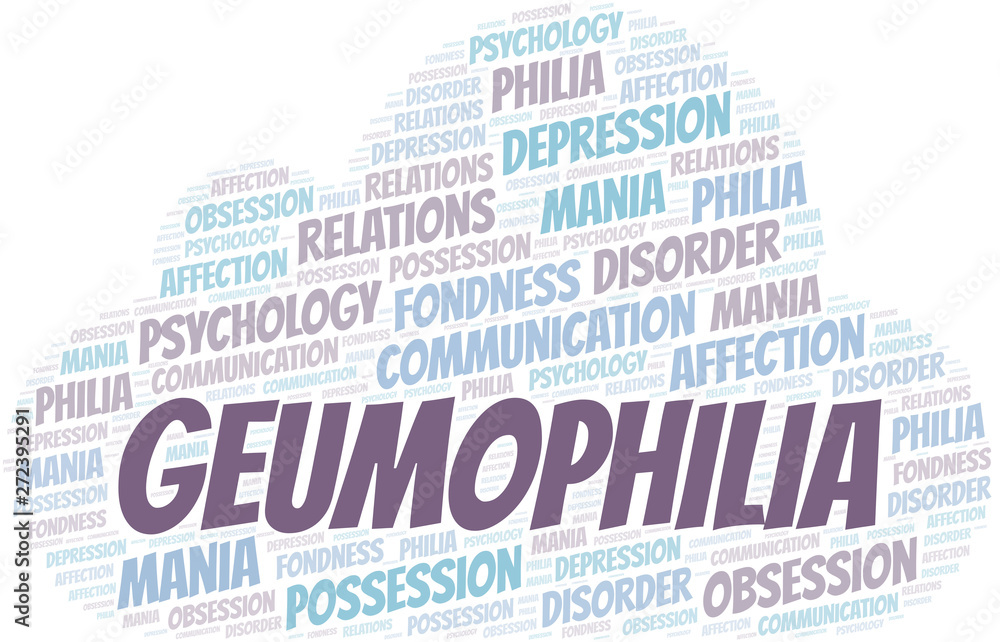 Fototapeta premium Geumophilia word cloud. Type of Philia.