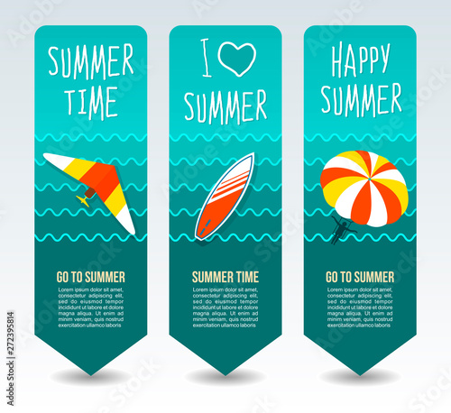 Travel and vacation vector banners