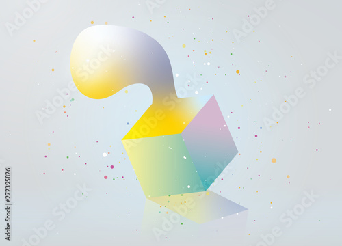 立体的なイラスト　グラデーション　イメージ