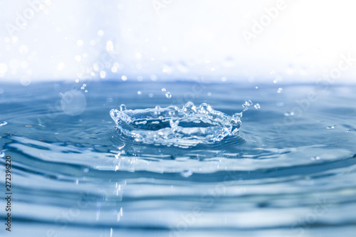 Water surface with splashes