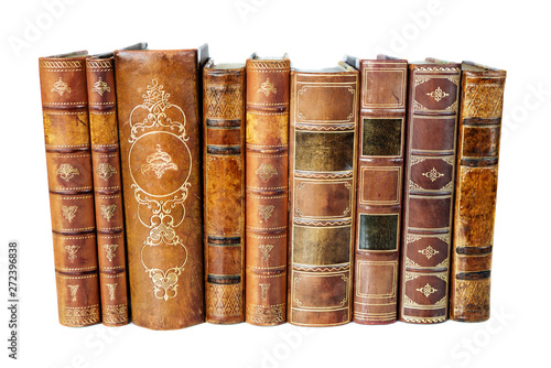 Аntique books on white background