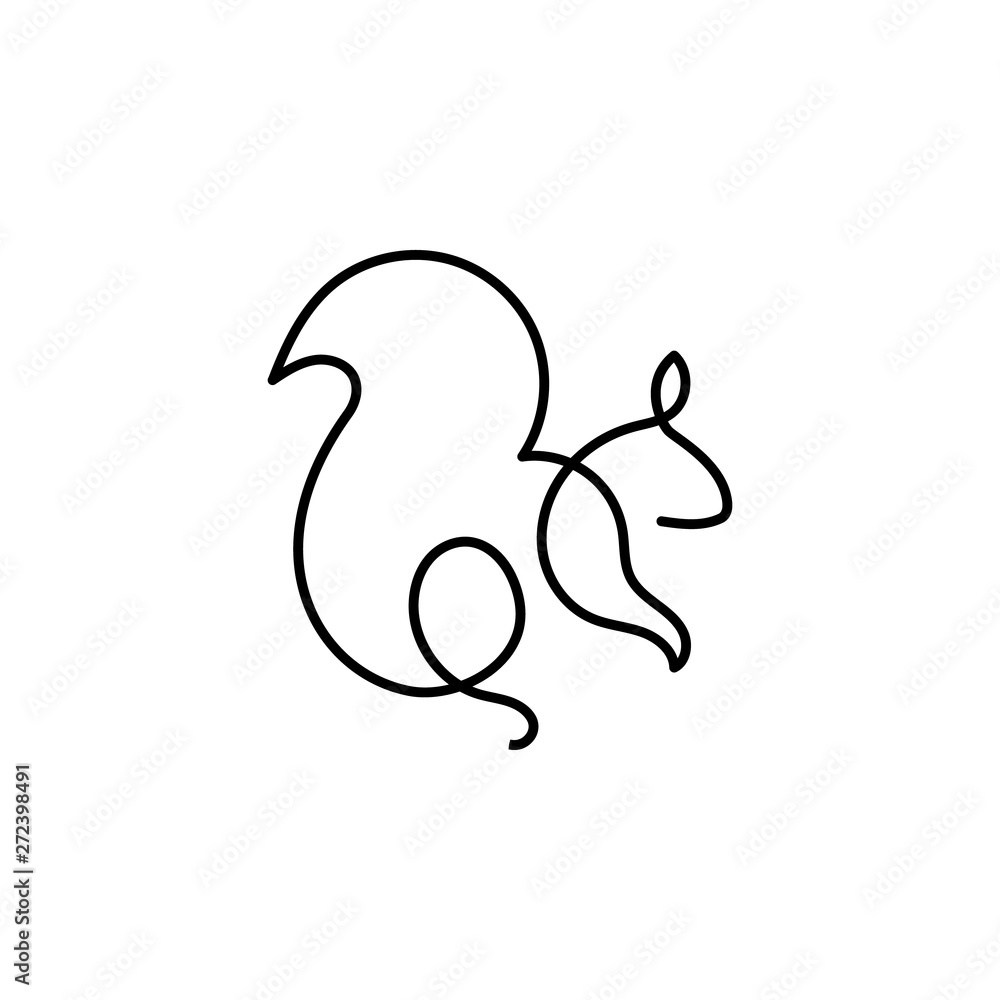 Squirrel one line icon. Element of animal icon. Thin line icon for website design and development, app development. Premium icon Squirrel one line icon. Element of animal icon. Thin line icon for website design and development, app development. Premium icon