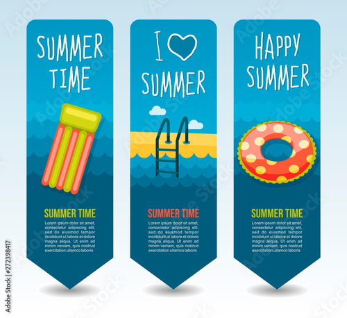 Travel and vacation vector banners