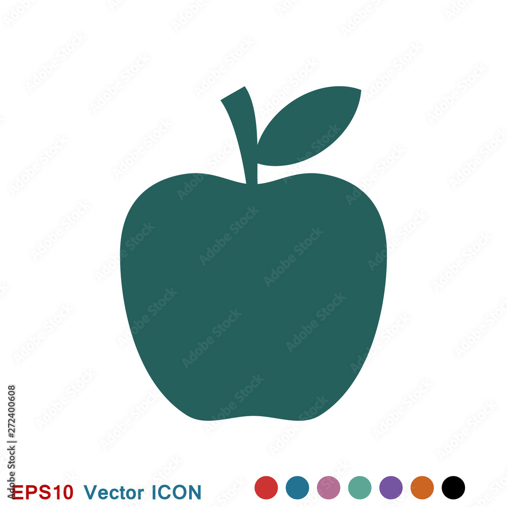 Apple Icon in trendy flat style isolated on background. Apple Icon in trendy flat style isolated on background.