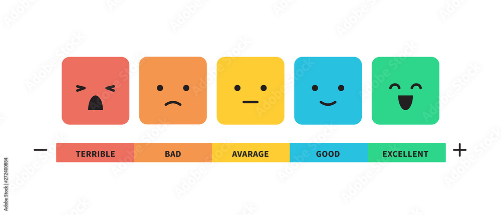 User feedback emotion infographic vector illustration isolated - obrazy, fototapety, plakaty 