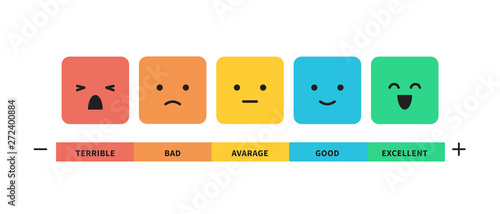 User feedback emotion infographic vector illustration isolated